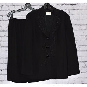 FRANK USHER Couture Evening Special Occasion Skirt Jacket 2pc Suit Size 8